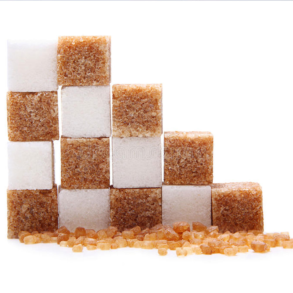 Brown and White Cane Sugar Cubes